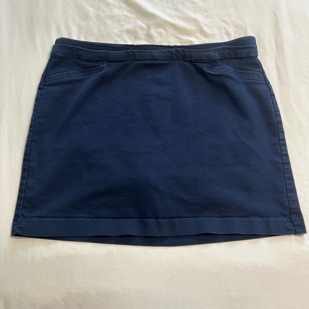 Croft & Barrow Womens Effortless Stretch Skort Navy Blue Pull On Size 16 Regular